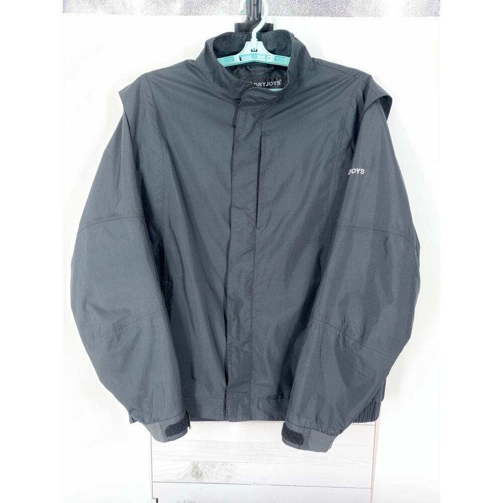 Dryjoys By Footjoy Jacket Mens X-Large Black Rain Coat Shell Golf Full Zip